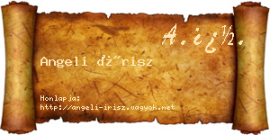 Angeli Írisz névjegykártya